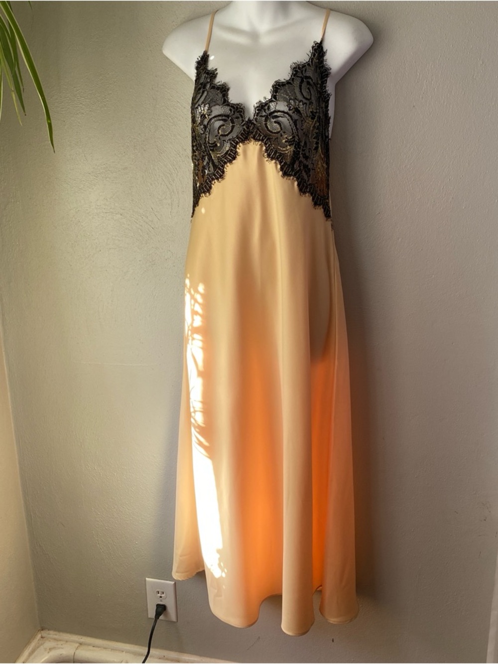 Victoria's Secret Peach Satin Slip Dress